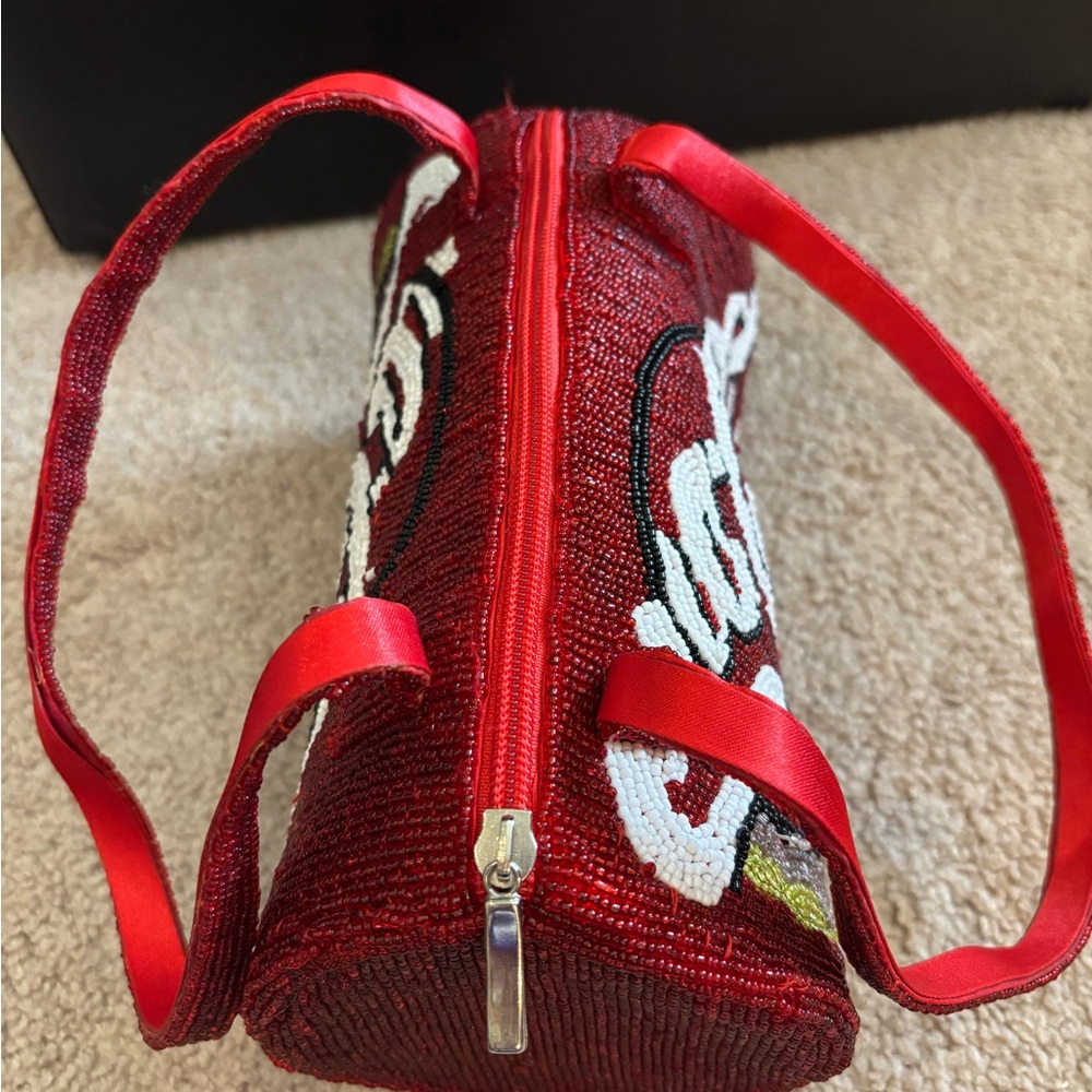 Coca Cola Red Beaded Mini Bag 25th anniversary edition - Picture 6 of 8